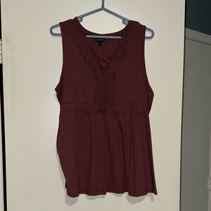 Knox Rose Burgundy Sleeveless Blouse